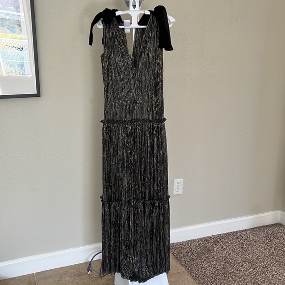 Sabina Musayev Ray Tiered Satin Dress with Bows XS - Picture 8 of 16